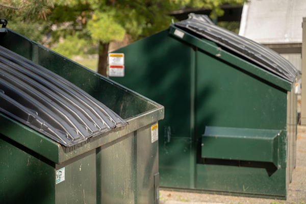 we offer commercial dumpsters in various sizes, including 2, 4, 6, and 8-yard options